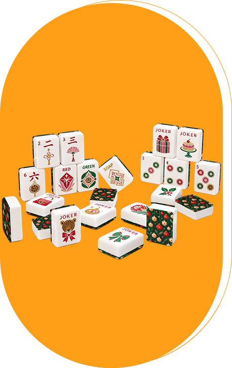 Glam Holiday Christmas Mahjong Tiles