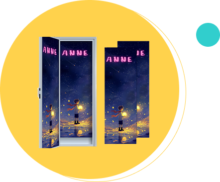 School Locker Magnetic Wallpaper 2 pcs